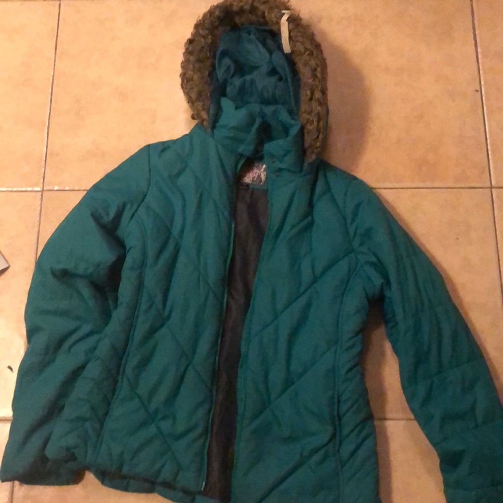 Green winter coat